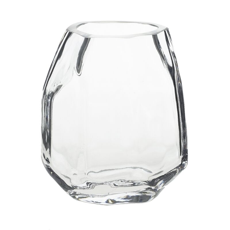 Design Shop Clear Denali Vase, 4" X 4.5".