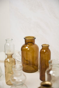 Design Shop Amber Billie Bottle, 4" X 8".