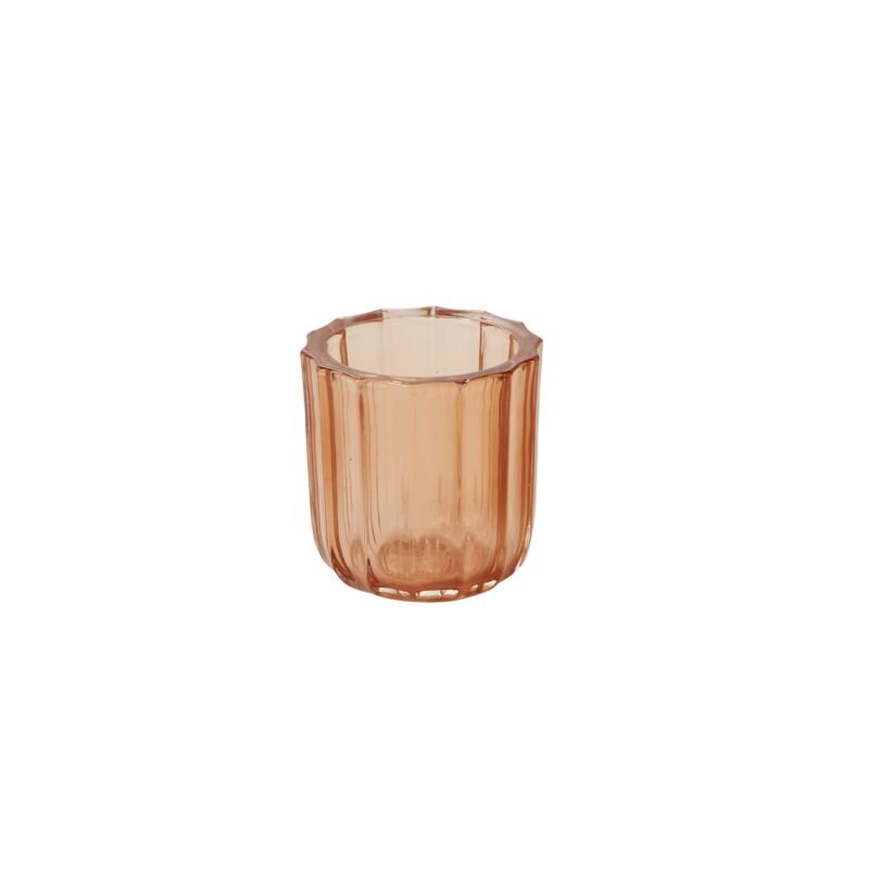 Design Shop Orange Tanger Votive, 3" X 3", Set of 6.
