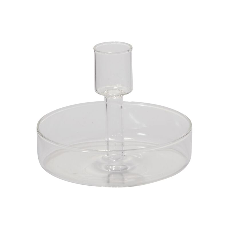 Design Shop Clear Adeline Candleholder, 4.25" X 3.5".