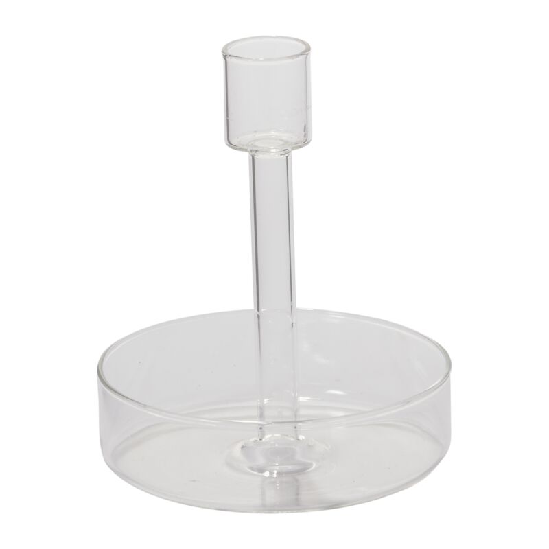 Design Shop Clear Adeline Candleholder, 4.25" X 5".