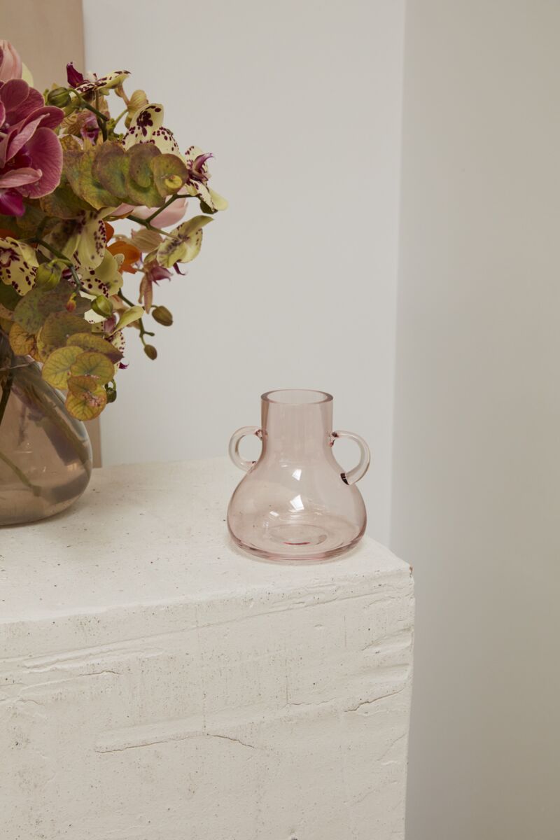 Design Shop Pink Cadiz Vase, 4.25" X 5".