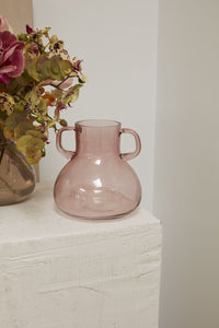 Design Shop Pink Cadiz Vase, 7" X 10".