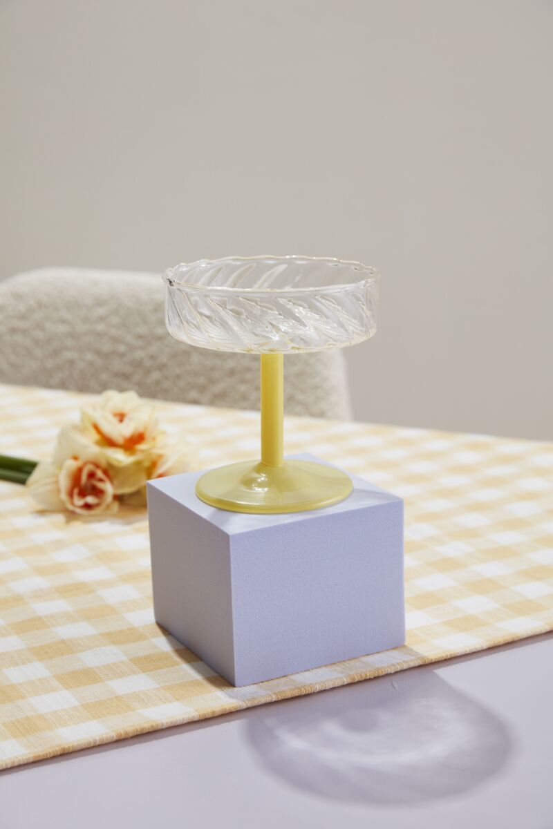 Design Shop Yellow Nuovo Drinkware, 4.25" X 4.5".