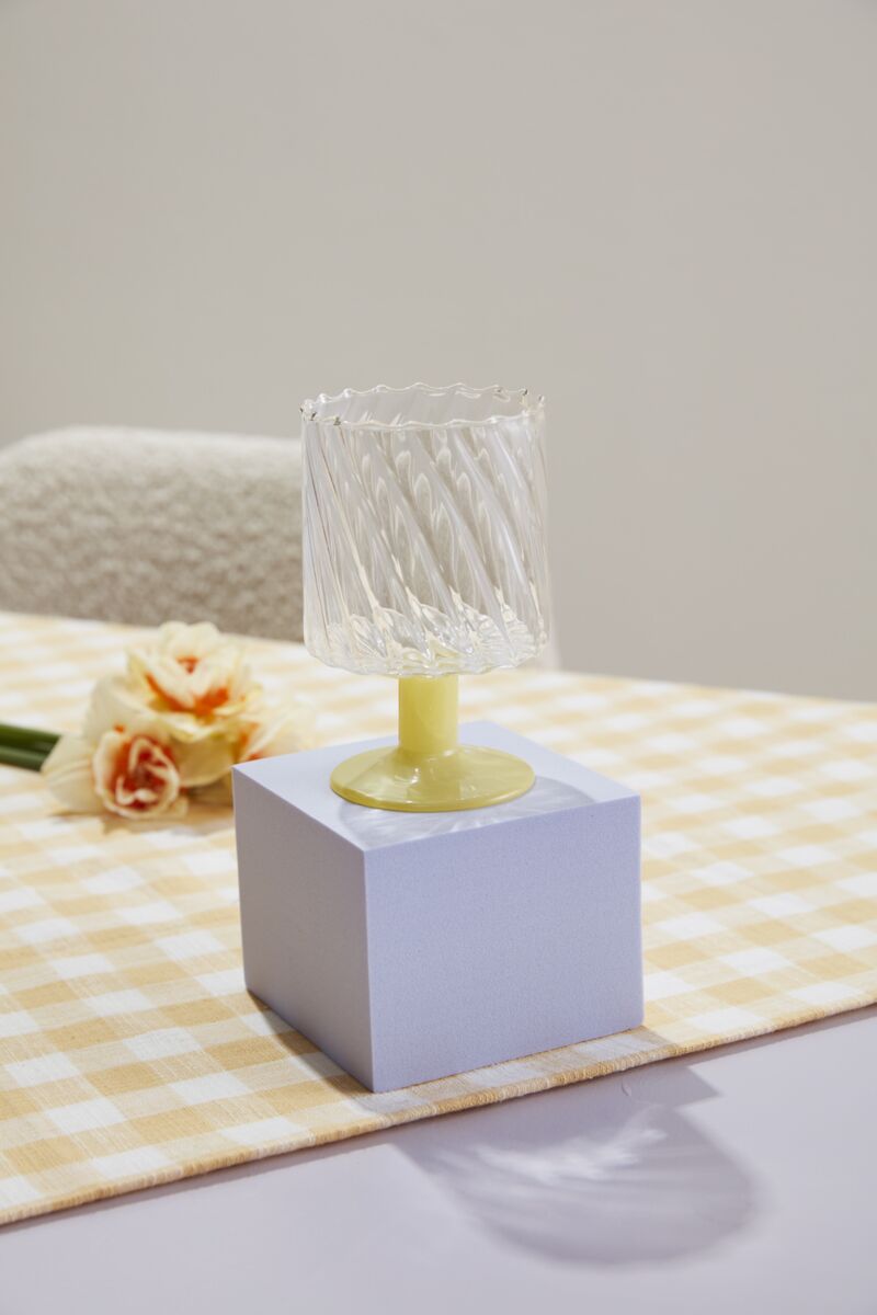 Design Shop Yellow Nuovo Drinkware, 3" X 5", Set of 2.