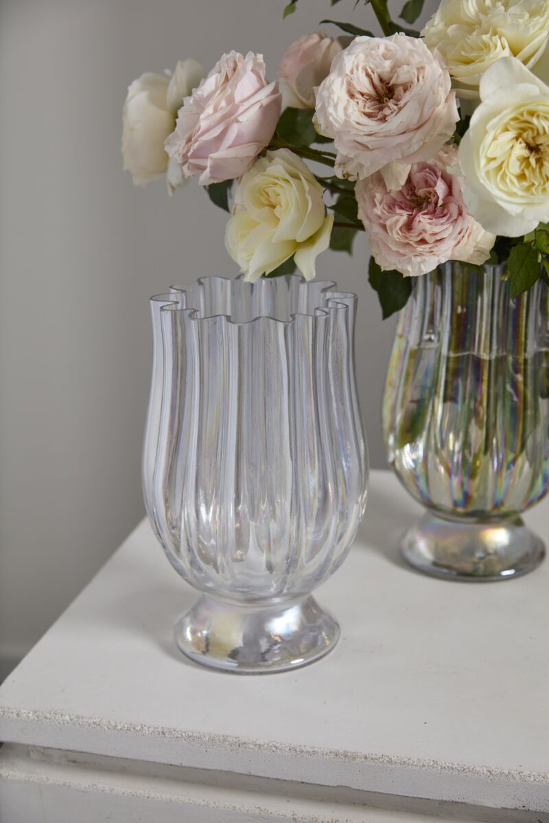 Design Shop Iridescent Gossamer Vase, 6.25" X 10.25".