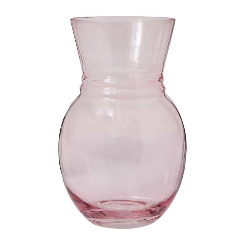 Design Shop Pink Full Bloom Vase, 6.5" X 9.5".