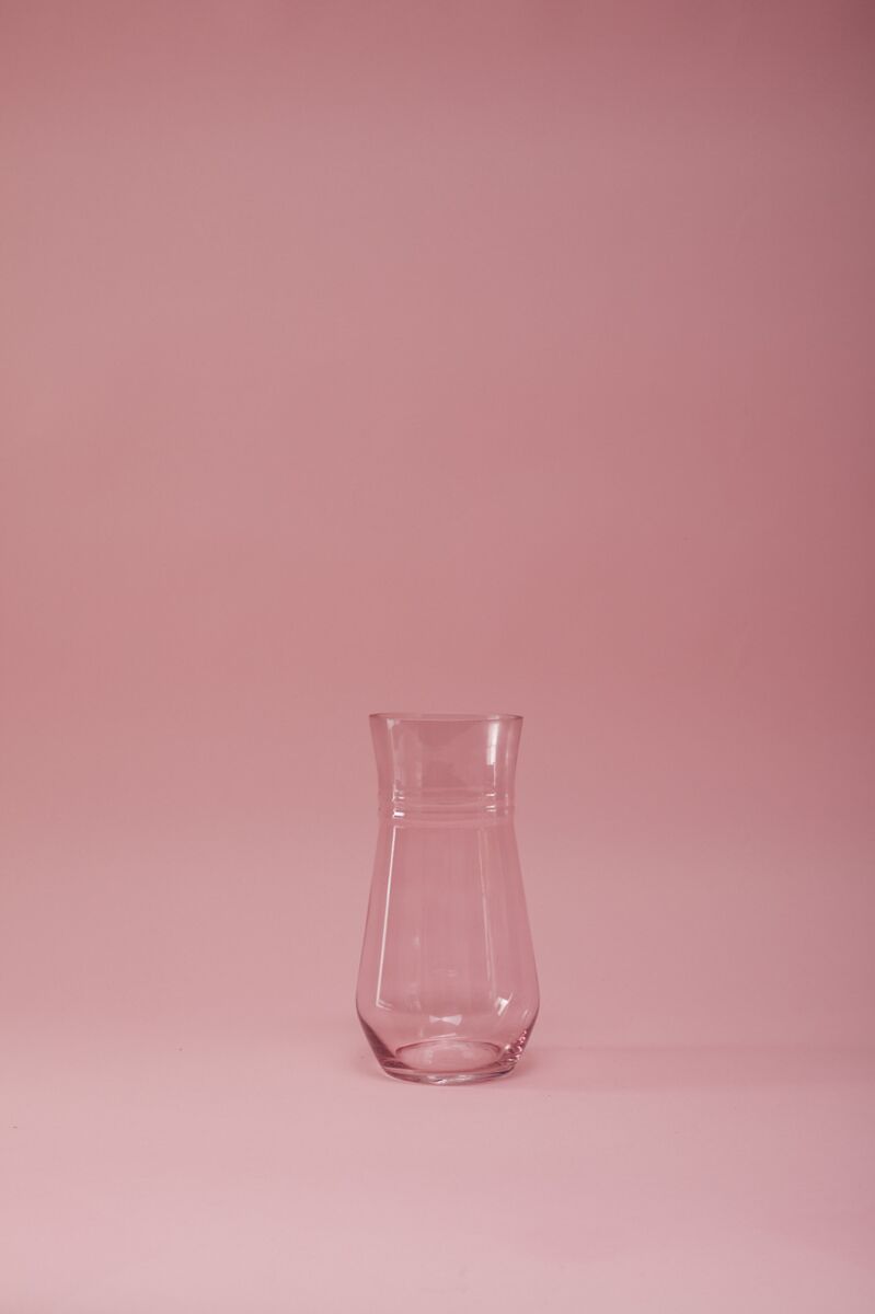 Design Shop Pink Full Bloom Vase, 6" X 11".