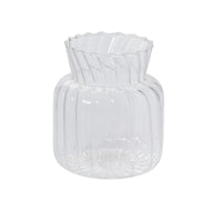 Design Shop Clear Francine Vase, 4.5" X 5.25"