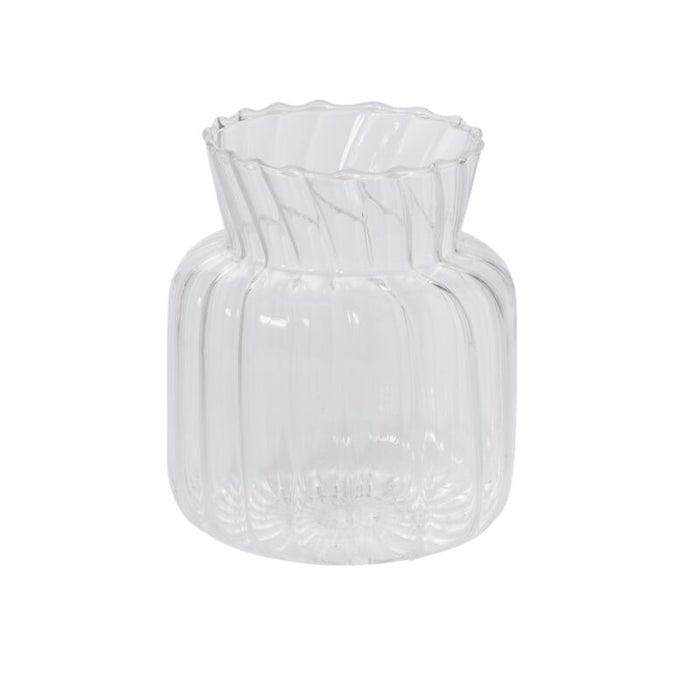 Design Shop Clear Francine Vase, 4.5" X 5.25"