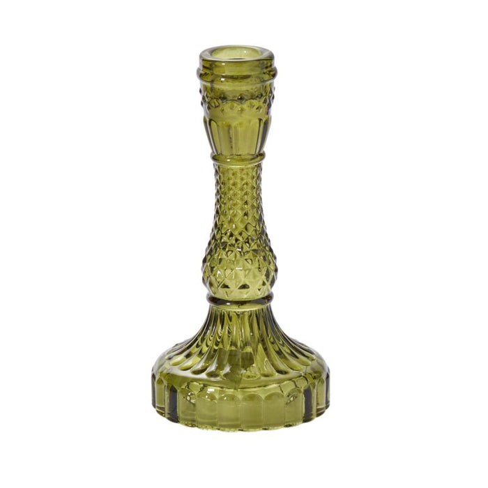 Design Shop Green Gillian Candlestick, 3.25" X 6.75", Set of 2.