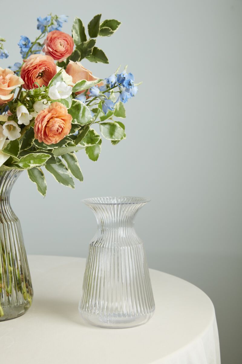 Design Shop Clear Esther Vase, 5.25" X 8.5".