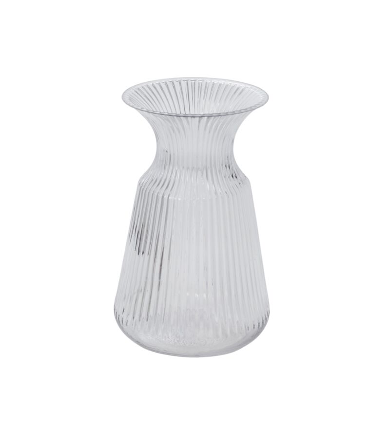 Design Shop Clear Esther Vase, 5.25" X 8.5".