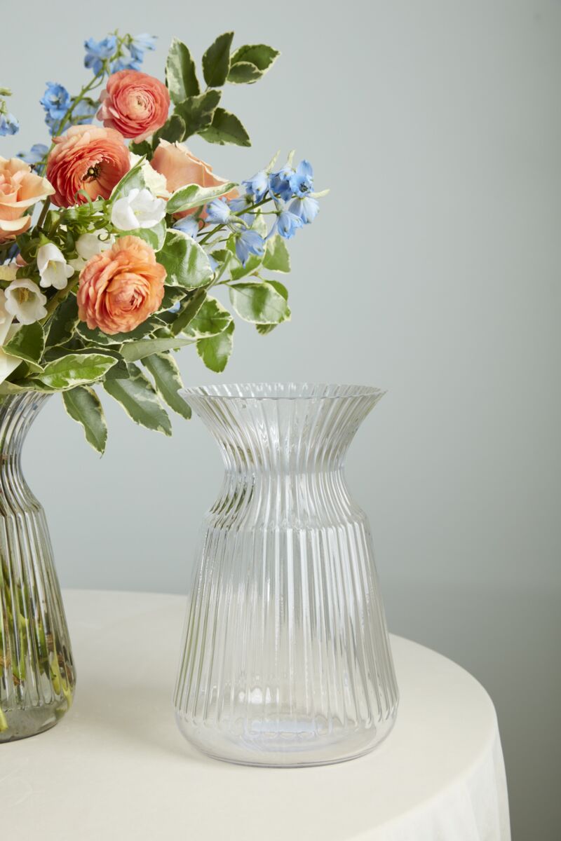 Design Shop Clear Esther Vase, 7" X 10.75".