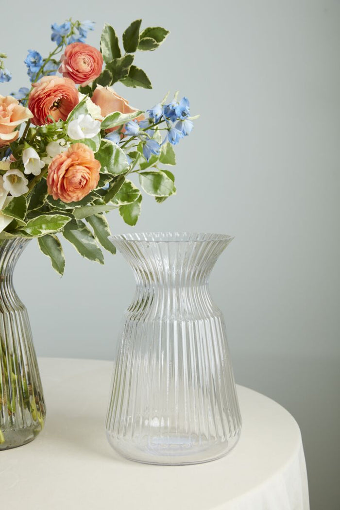 Design Shop Clear Esther Vase, 7" X 10.75".