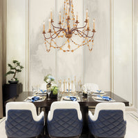 Lucas + McKearn - CH1158-10 - Ten Light Chandelier - Mosaic - Gold Leaf