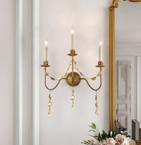 Lucas + McKearn - SC1158-3 - Three Light Wall Sconce - Mosaic - Gold Leaf
