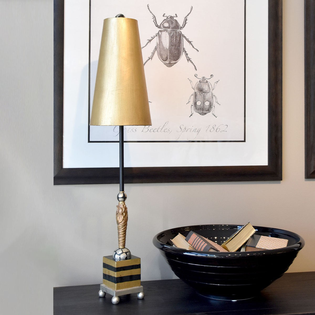 Lucas + McKearn - TA1008 - One Light Buffet Lamp - Noma Luxe - Black