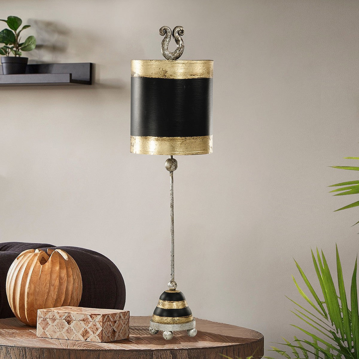 Lucas + McKearn - TA1023 - One Light Table Lamp - Phoenician - Silver Leaf
