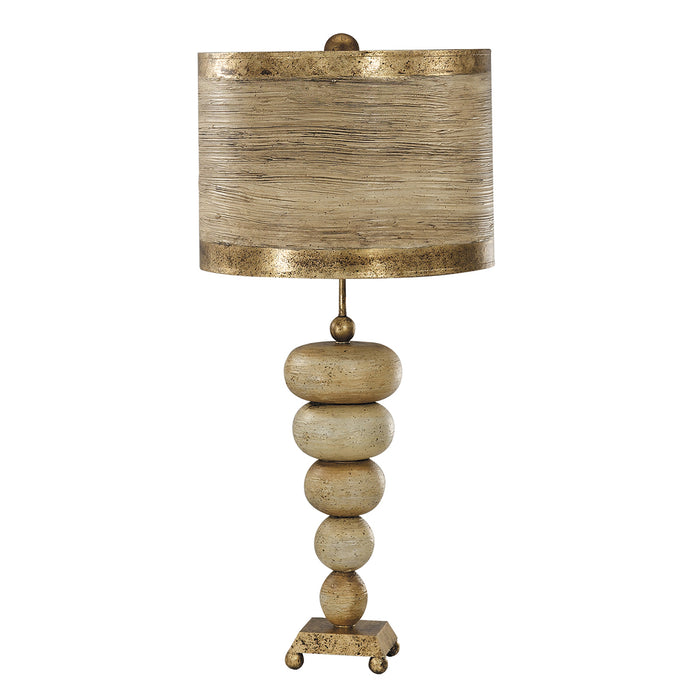 Lucas + McKearn One Light Table Lamp from the Retro collection in Textured Cream finish