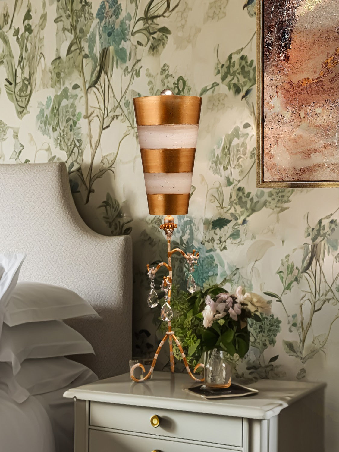 Lucas + McKearn - TA1038 - One Light Table Lamp - Tivoli - Cream And Gold