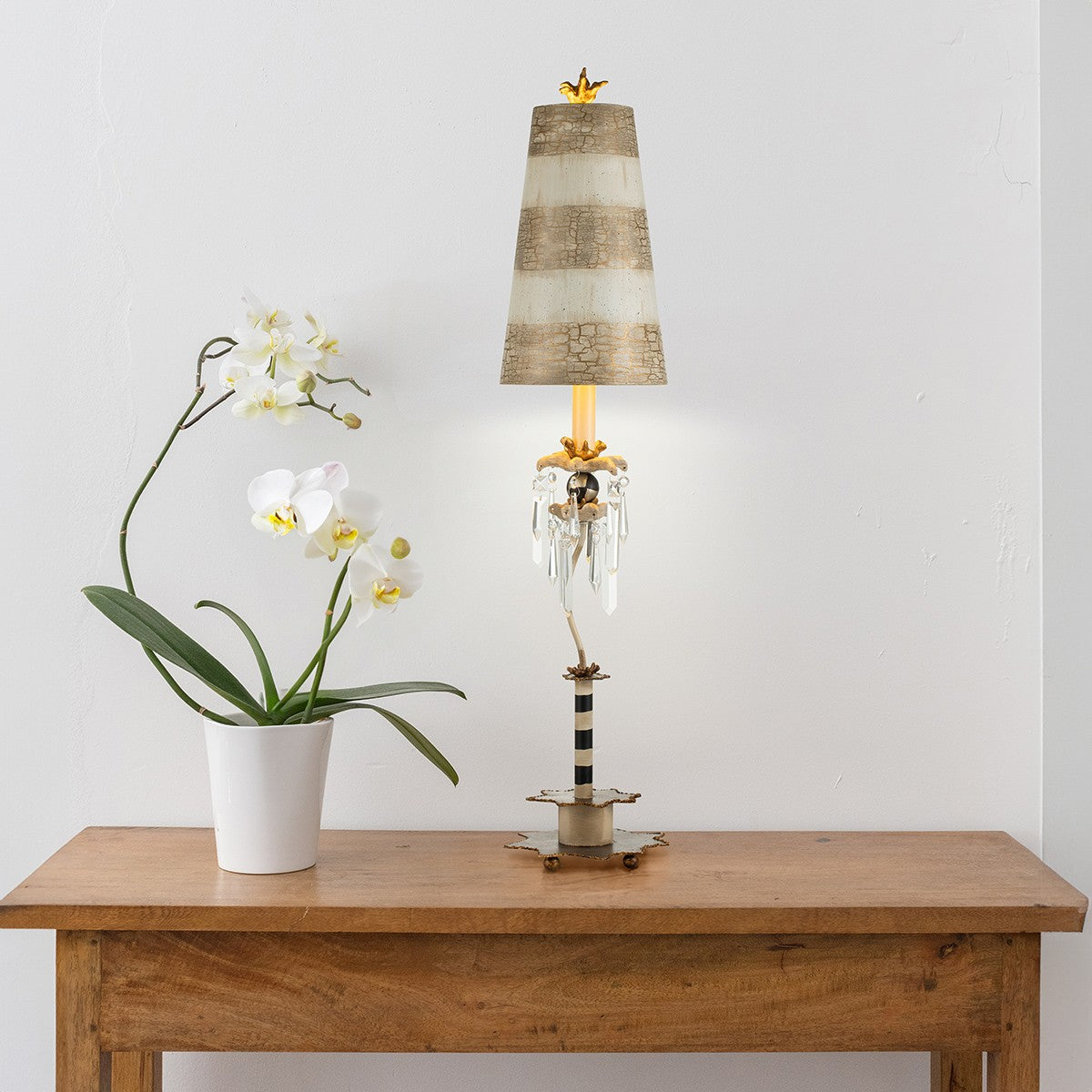 Lucas + McKearn - TA1057 - One Light Buffet Lamp - Birdland - Black And Putty