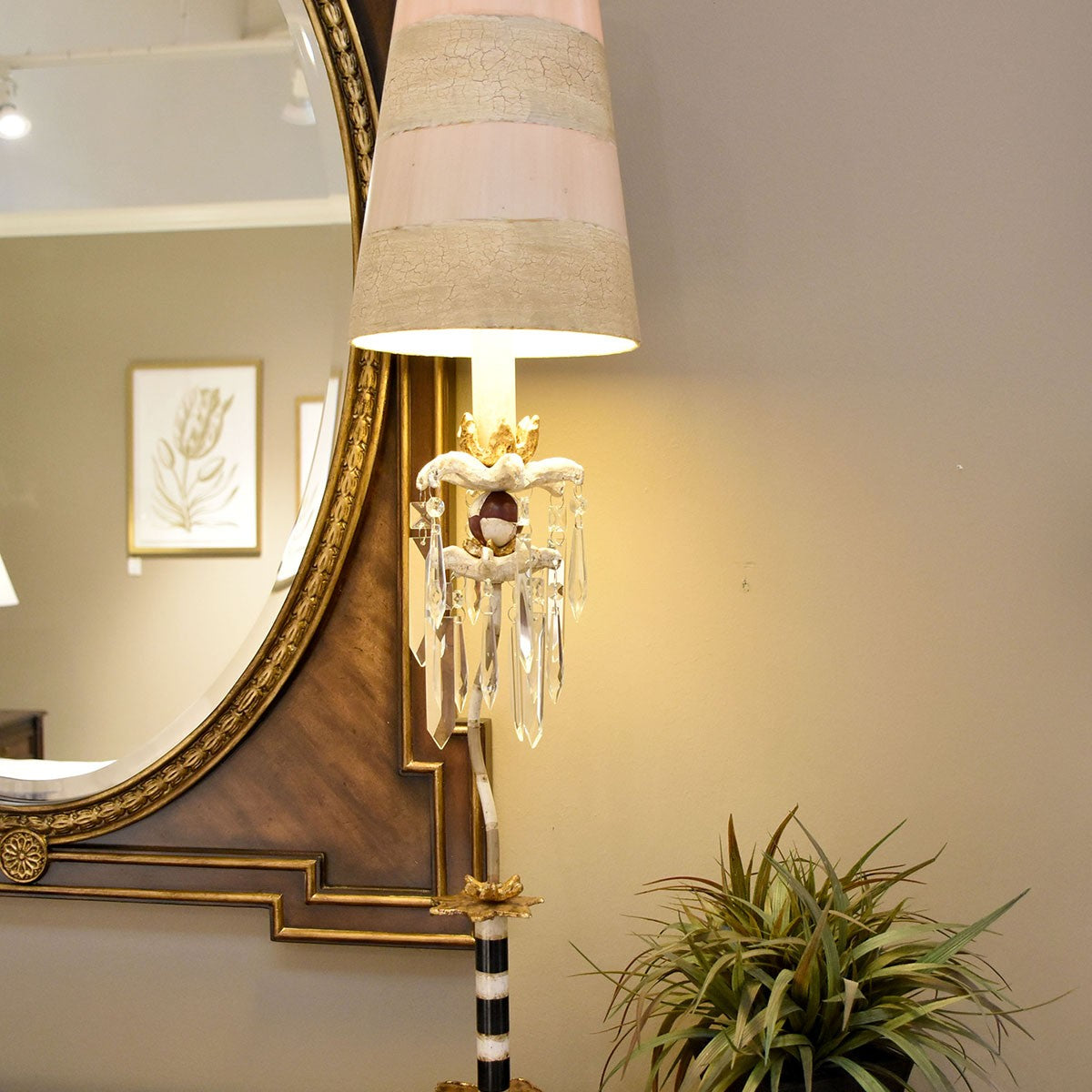 Lucas + McKearn - TA1057 - One Light Buffet Lamp - Birdland - Black And Putty