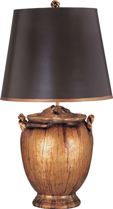Lucas + McKearn One Light Table Lamp from the Jackson collection in Antiqued Silver With Gold finish