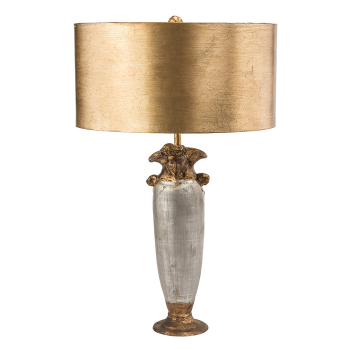 Lucas + McKearn One Light Table Lamp from the Bienville collection in Gold And Silver Leaf Vase finish