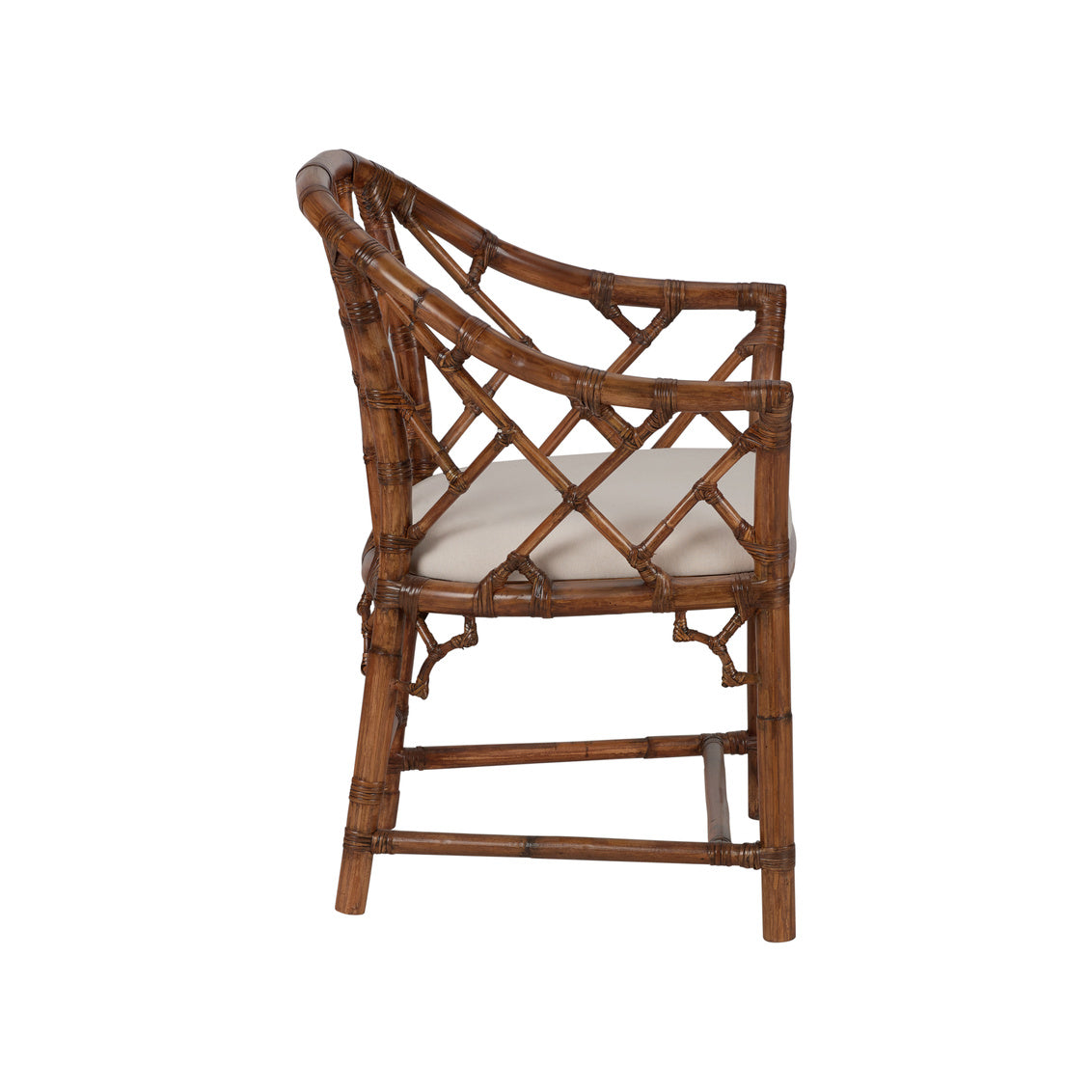 Chelsea House Chippendale Bamboo Arm Chair - Brown
