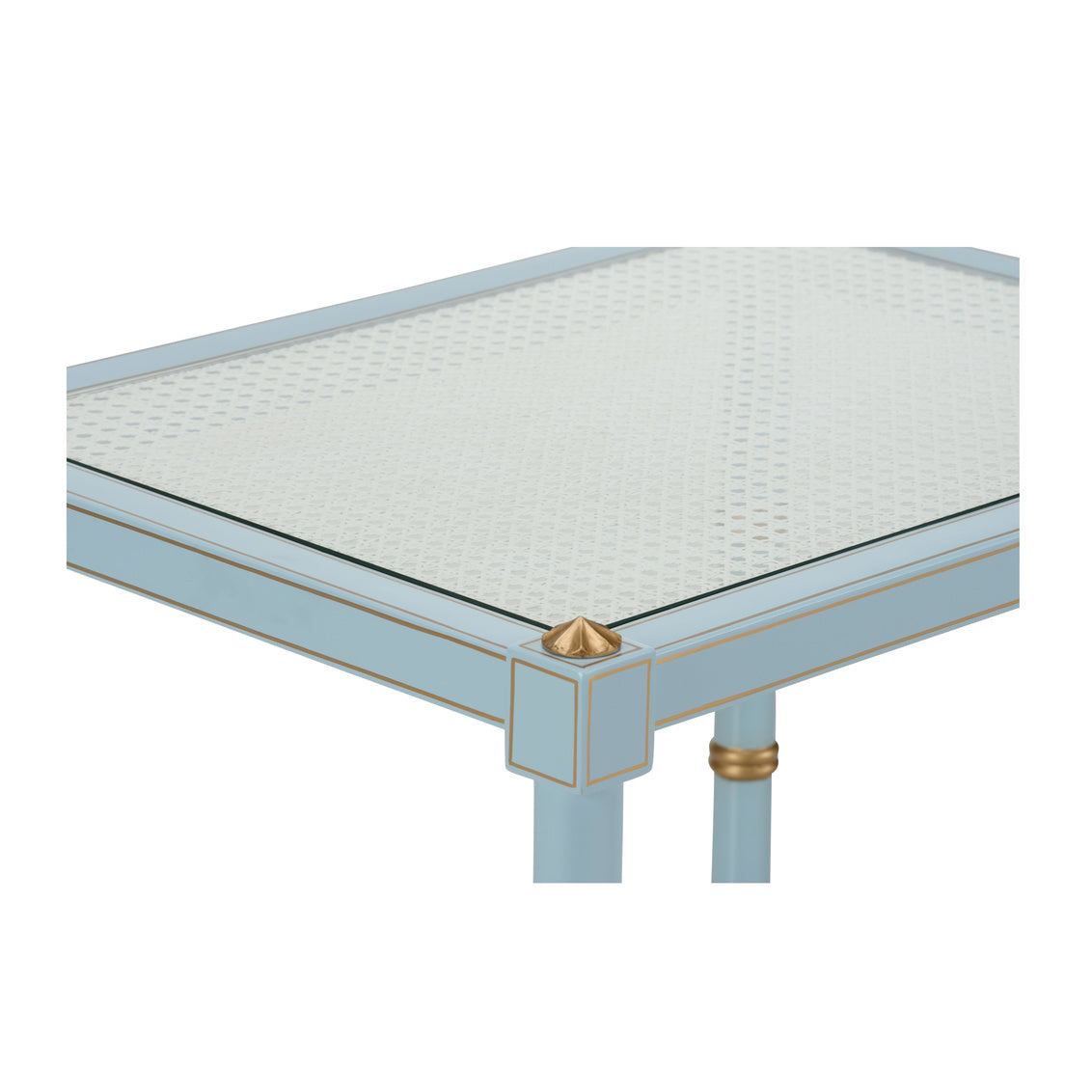 Chelsea House Conner Cane End Table - Blue