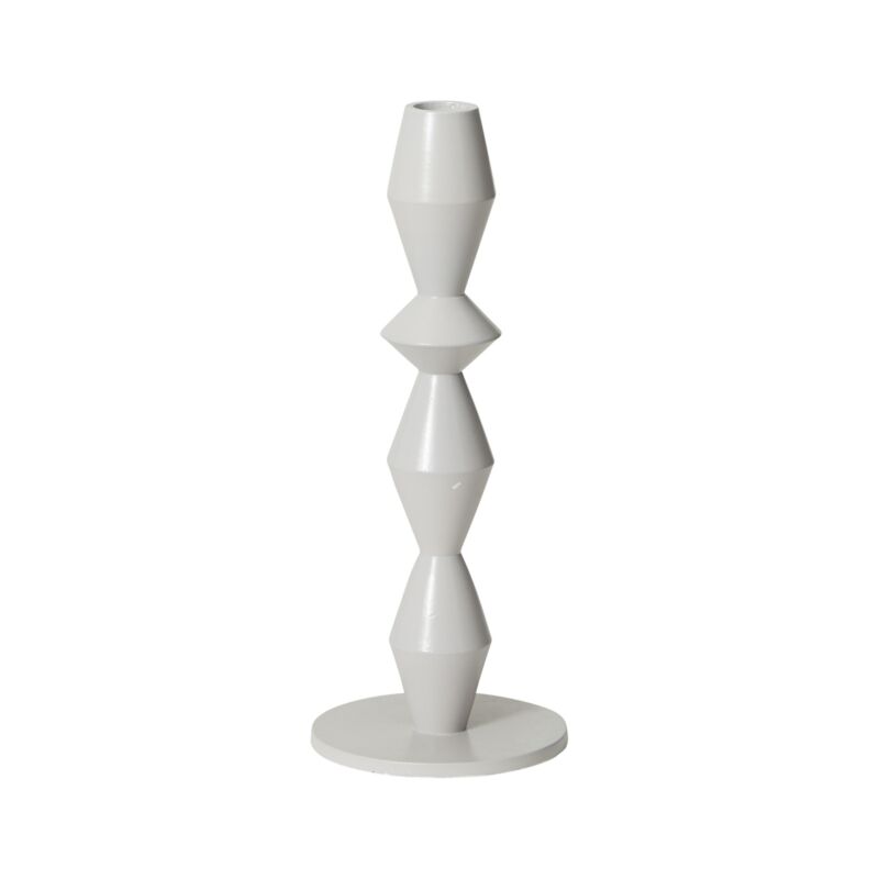 Design Shop Grey Vector Candlestick, 4" X 10".