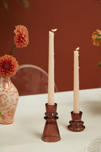 Design Shop Brown Sumba Candleholder, 2.25" X 4.25", Set of 6.