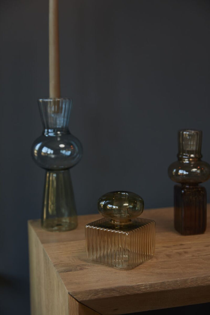 Design Shop Green Josephine Candleholder, 3.25" X 4"