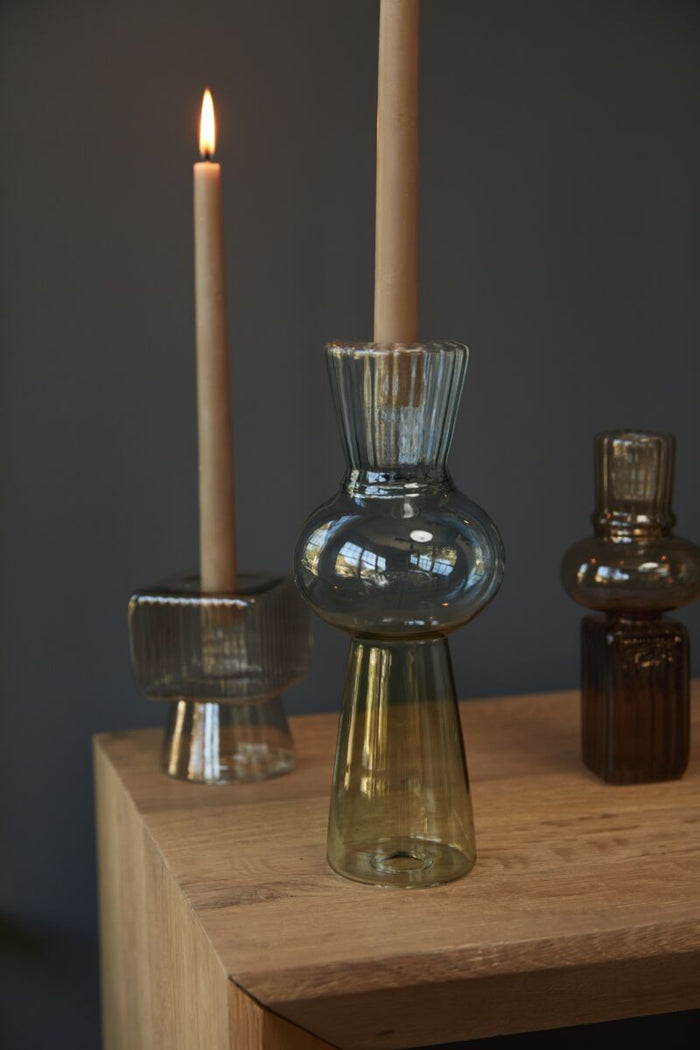 Design Shop Blue Josephine Candleholder, 4" X 10.25"