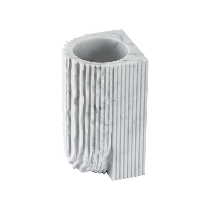 White textured vase on a white background