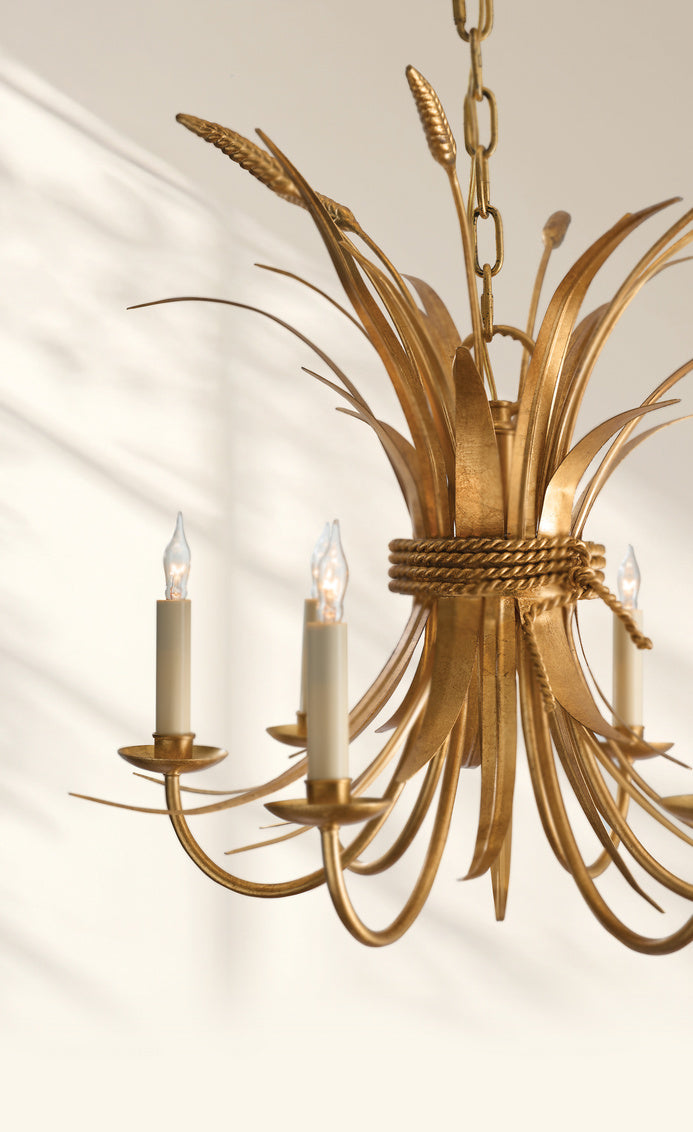 Chelsea House Wheat Chandelier - Gold