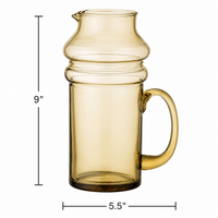 Design Shop Olive Recycled Glass Pitcher 9"