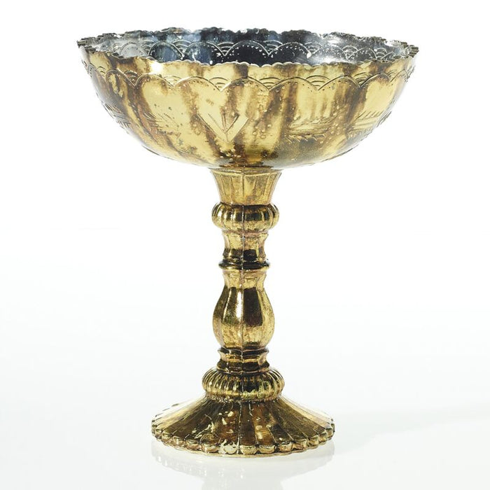 Design Shop Gold Desiray Compote Compote, 8" X 9.5"