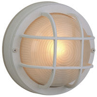 Craftmade One Light Flushmount from the Bulkheads Oval and Round collection in Textured White finish