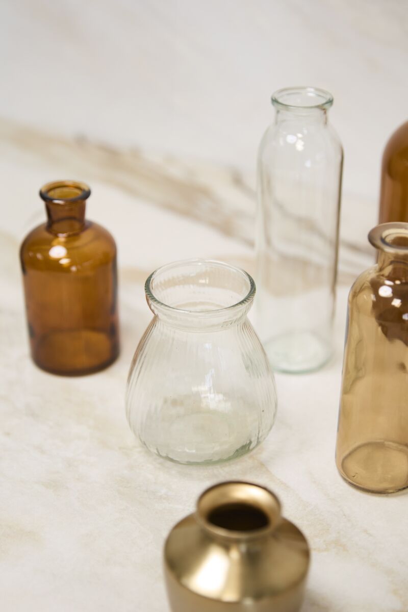 Design Shop Clear Jaden Budvase, 3.75" X 4.5", Set of 6.