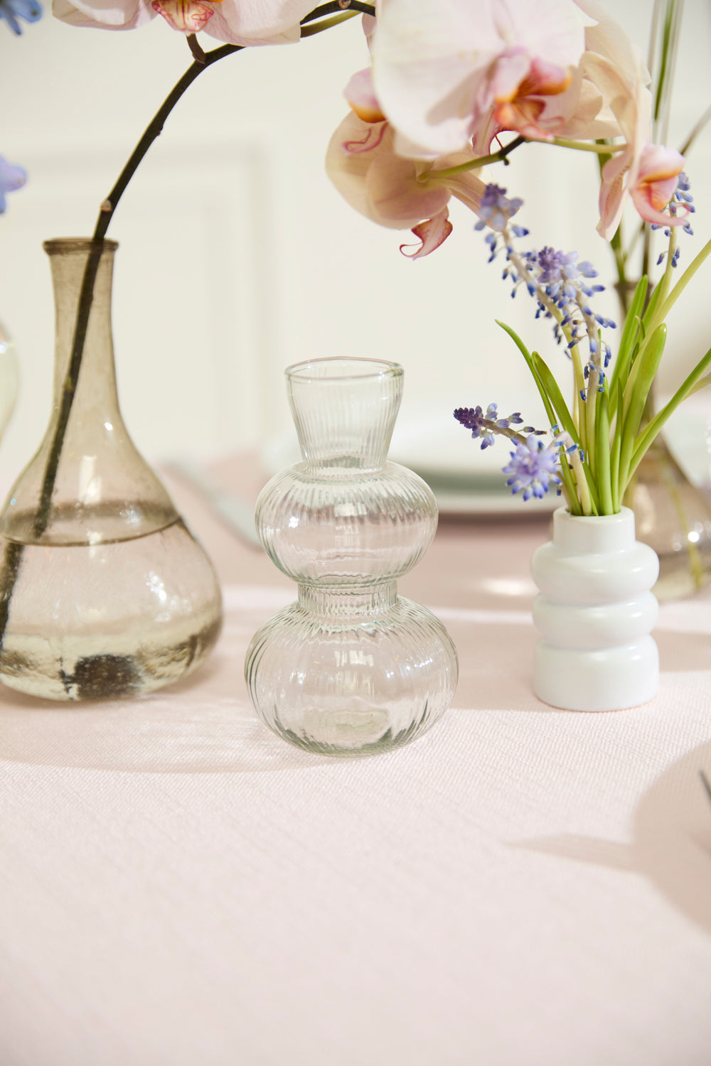 Design Shop Clear Jaden Budvase, 3" X 5.75", Set of 6.