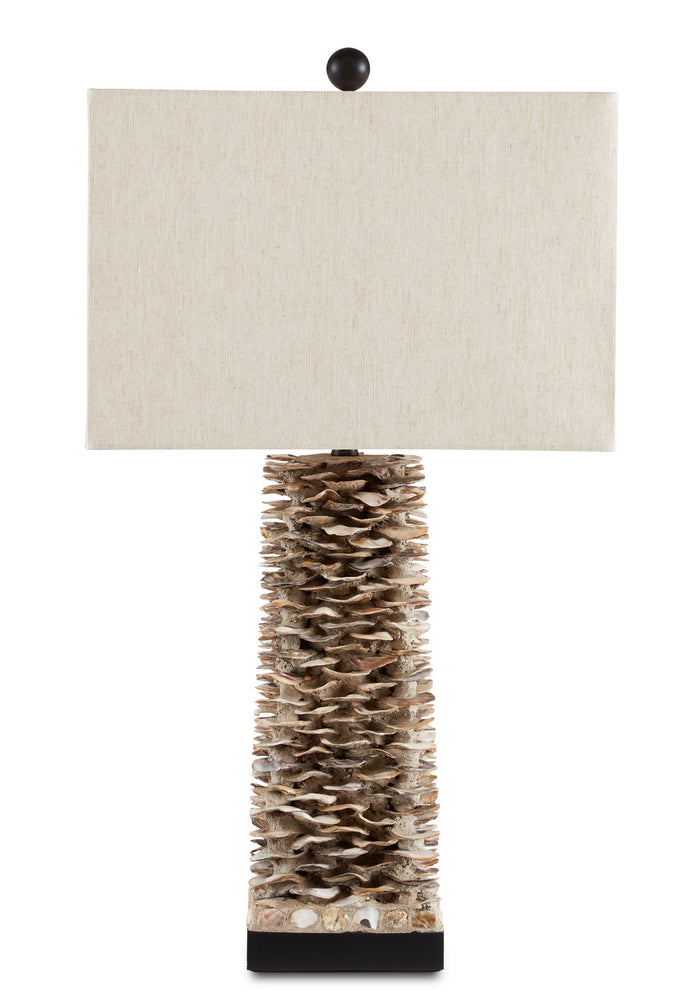 Currey and Company One Light Table Lamp from the Villamare collection in Natural/Satin Black finish