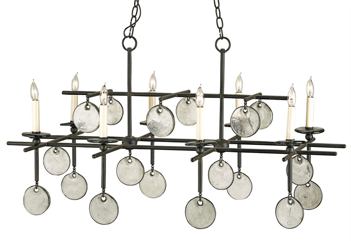 Currey and Company - 9124 - Eight Light Chandelier - Sethos Collection - Old Iron