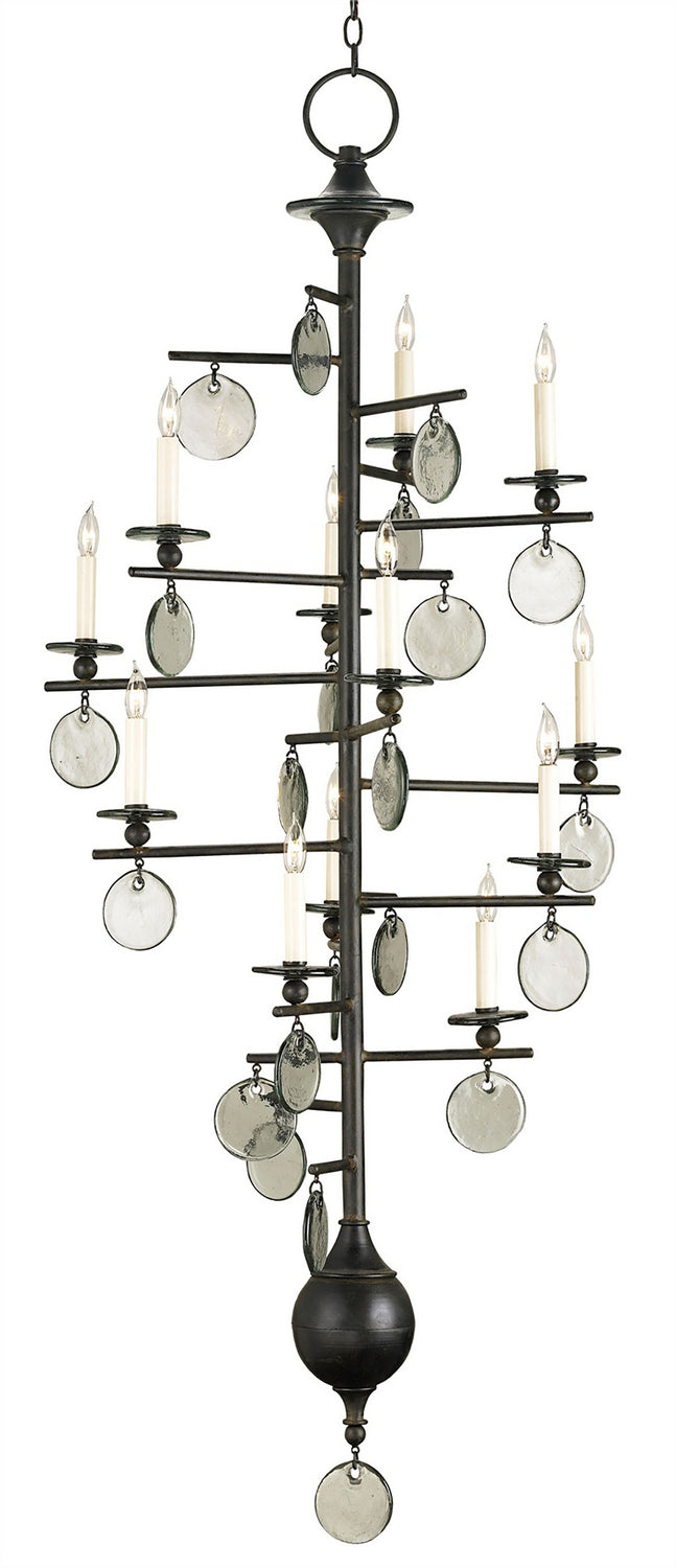 Currey and Company - 9125 - 12 Light Chandelier - Sethos Collection - Old Iron