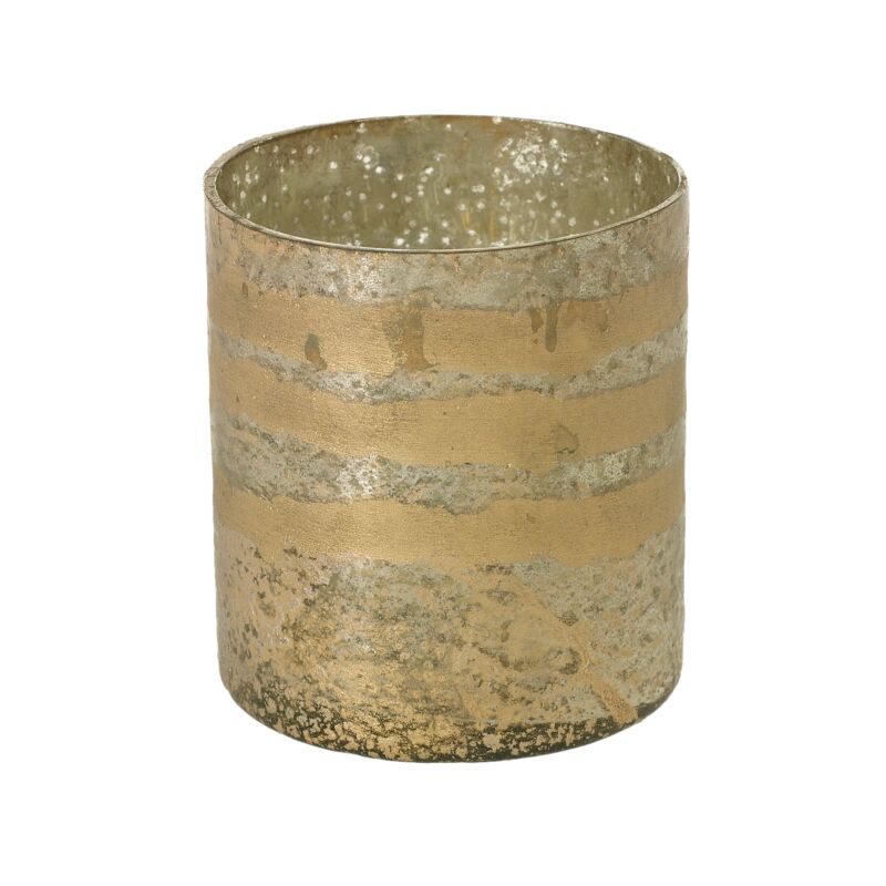 Design Shop Gold Reese Collection Votive, 3" X 3.5", Set of 4.