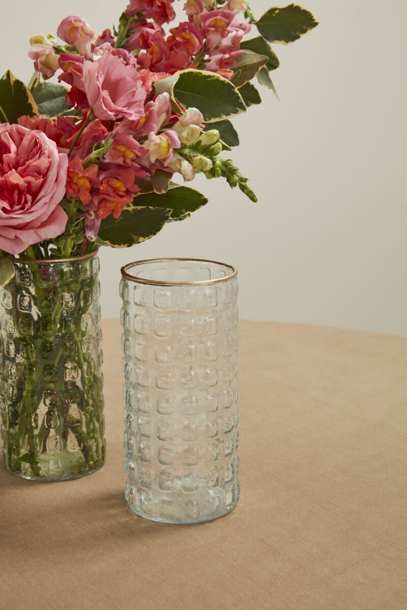 Design Shop Clear Departure Vase, 3.25" X 7", Set of 4.