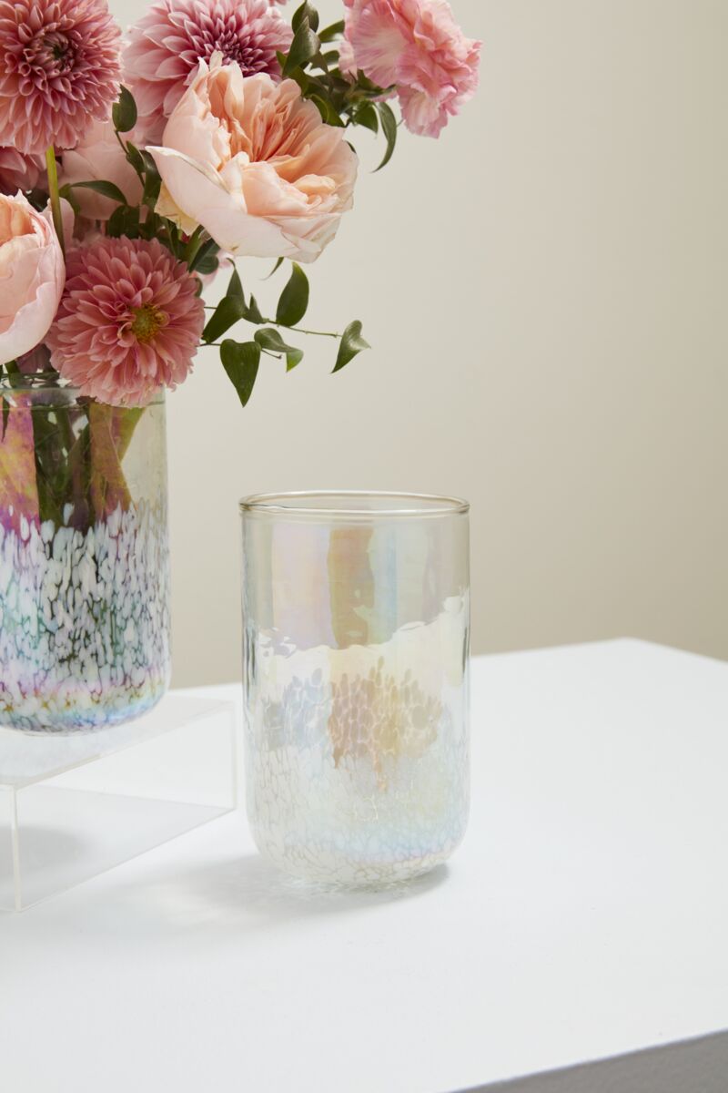 Design Shop Iridescent Gleaming Vase, 3.75" X 6", Set of 4.