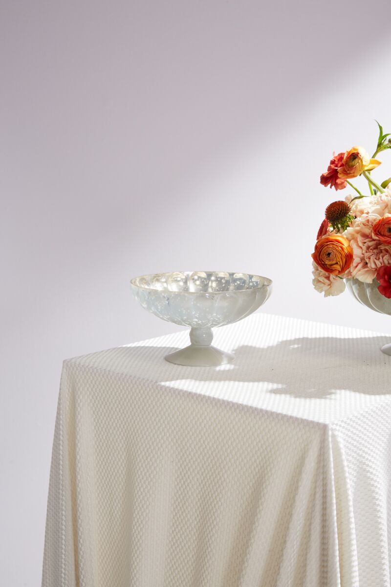 Design Shop White Chiara Compote, 7" X 3.75"