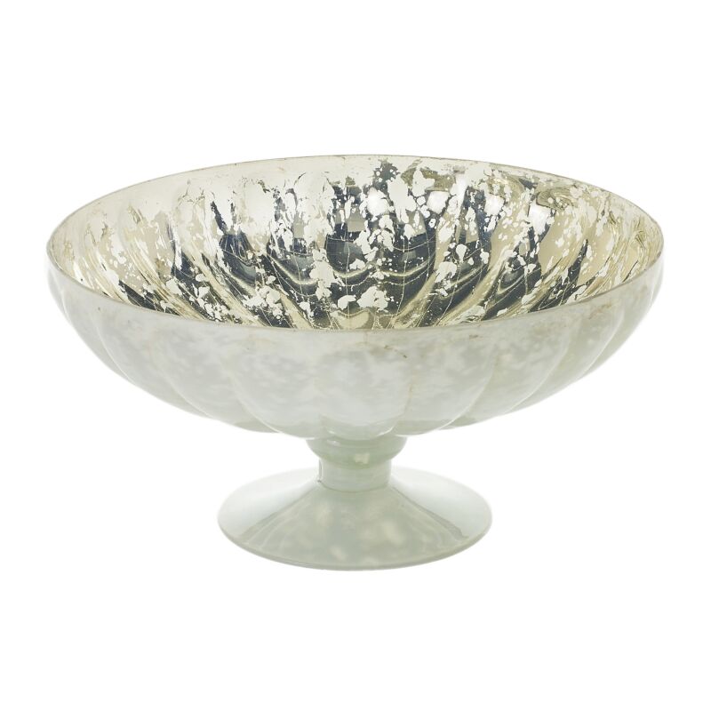 Design Shop White Chiara Compote, 9.75" X 4.75".